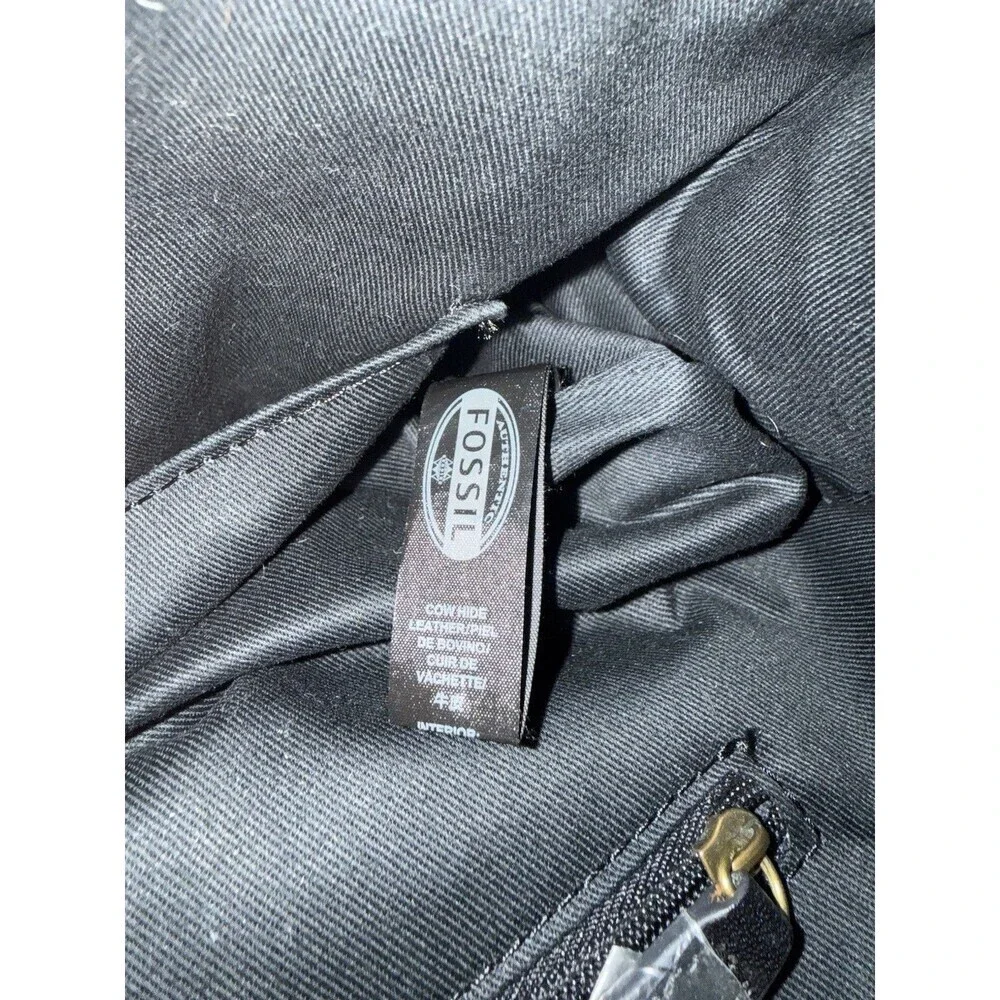 Fossil Vintage Legacy Black‎ Snake Embossed Leather Satchel Bag EUC Everyday